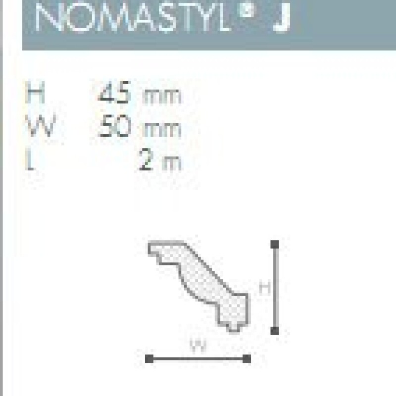 MOLDURA POLIESTIRENO NOMASTYL- J - 2 mts N/A