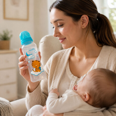 Mamadera Evenflo Dreams Bebés 3-12M 240Ml Tetina Flujo Medio Celeste