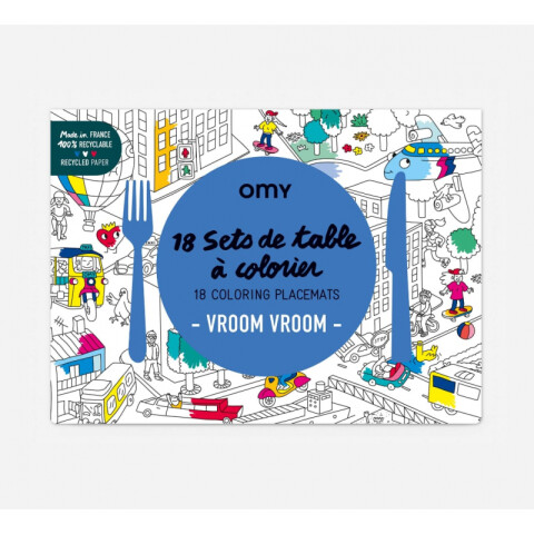 Set x 18 de individuales para pintar Vroom Vroom