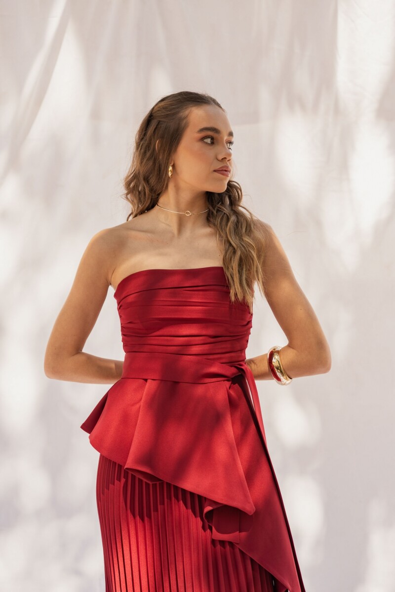 FALDA OLIVIA MAXI BURGUNDY FALDA OLIVIA MAXI BURGUNDY