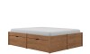 Cama Madera Maciza Con Cajones - 2 plazas - Linea Beauty Amendoa