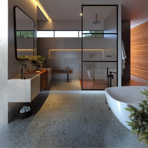 Porcelanato Terrazzine Grigio 72x72 cm Satinado y Rectificado Porcelanato Terrazzine Grigio 72x72 Cm Satinado Y Rectificado