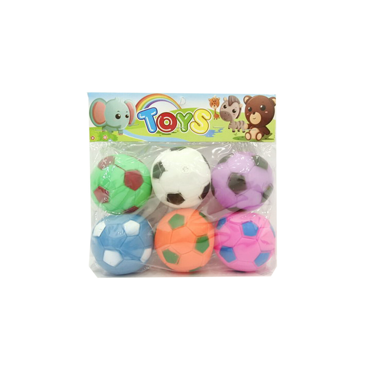 Set X 6 Pelota Goma Para Agua Con Chifle 7 Cm 