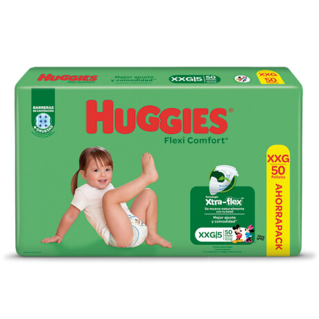 HUGGIES PAÑALES FLEXI COMFORT TALLE XXG 50 UNIDADES HUGGIES PAÑALES FLEXI COMFORT TALLE XXG 50 UNIDADES