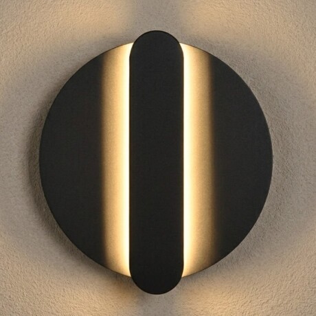 Aplique led circular luz indirecta 9w NEGRO