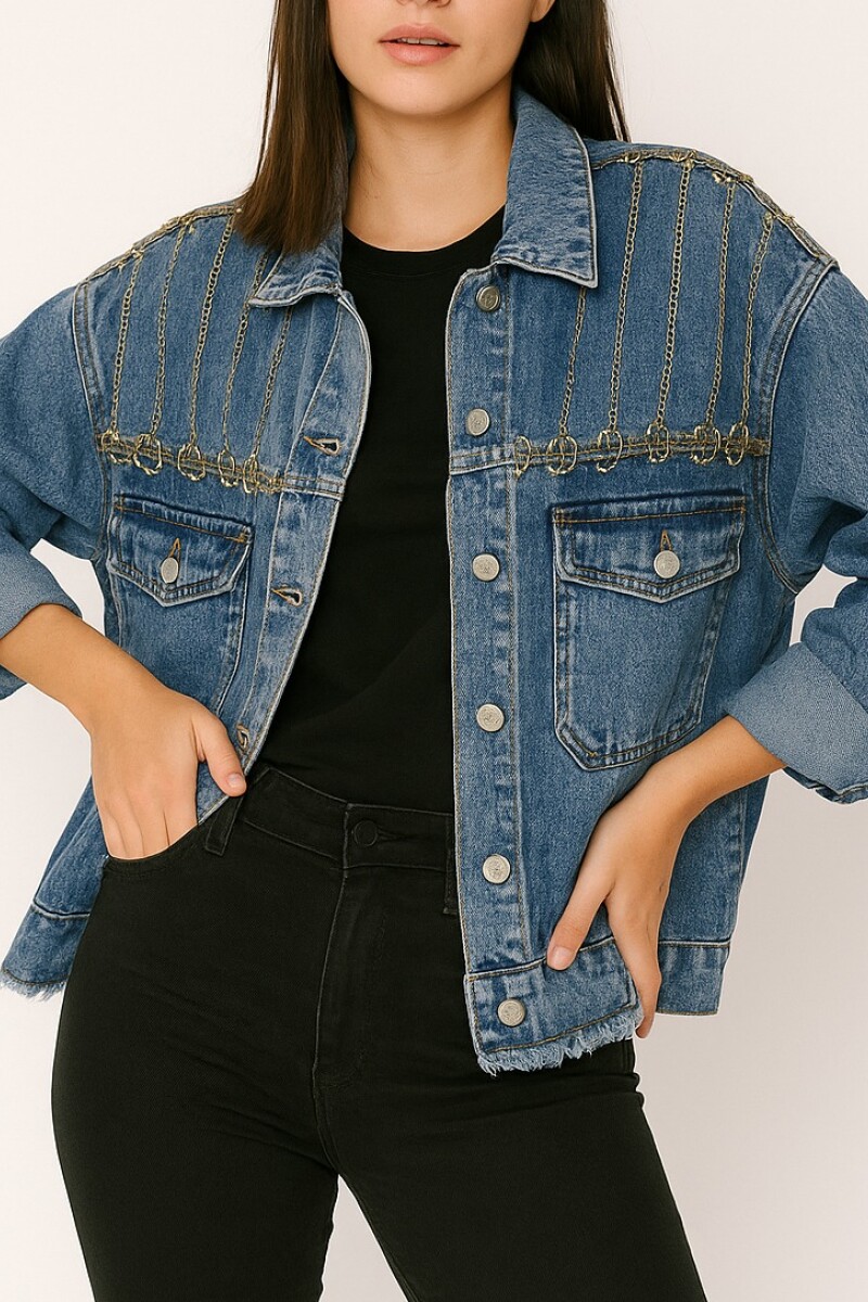 Campera Aroca Jeans Azul