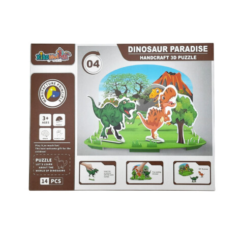 OUTLET Puzzle 3D Para Armar Dinosaurios DIY 21*28cm Outlet Puzzle 3d Para Armar Dinosaurios Diy 21*28cm