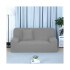 Funda Protector Sillón Sofá 2 Cuerpos Ajustable Elastizada Variante Color Gris Claro 2