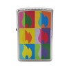 Encendedor ZIPPO 29623 Abstract Flame - ZP296238 Plateadocombinado