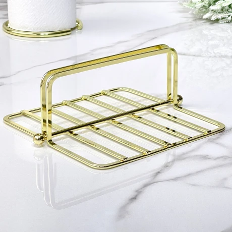 Servilletero Dorado Porta Servilletas Metálico 22cm x 20cm x 6cm Servilletero Dorado Porta Servilletas Metálico 22cm x 20cm x 6cm
