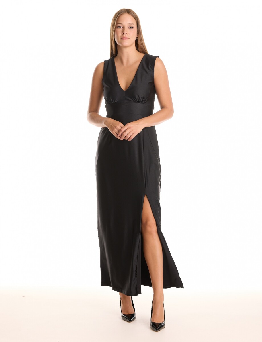 Vestido Maxi Lazo - Negro 
