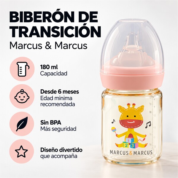 Biberón Mamadera Marcus & Marcus 180ml PPSU Anticólico Blanco 5