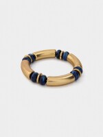 Pulsera Segmentada Cuentas Efecto Piedra azul
