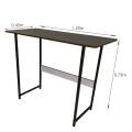 Escritorio mdf y metal 1,20m Marrón