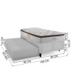 BOX 0.90X1.90 C/CAMA 1453 + COLCHON EDIMBURGO - RESORTES MAXSPRING BOX 0.90X1.90 C/CAMA 1453 + COLCHON EDIMBURGO - RESORTES MAXSPRING