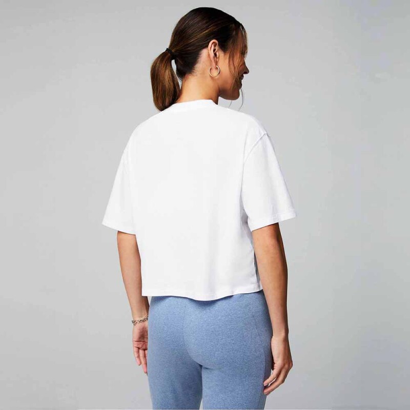 Polo Cotton Boxy Tee Mujer Classic White