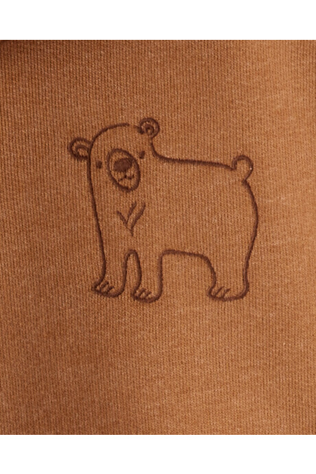 Set dos piezas de algodón, pantalón y canguro, diseño osos Sin color