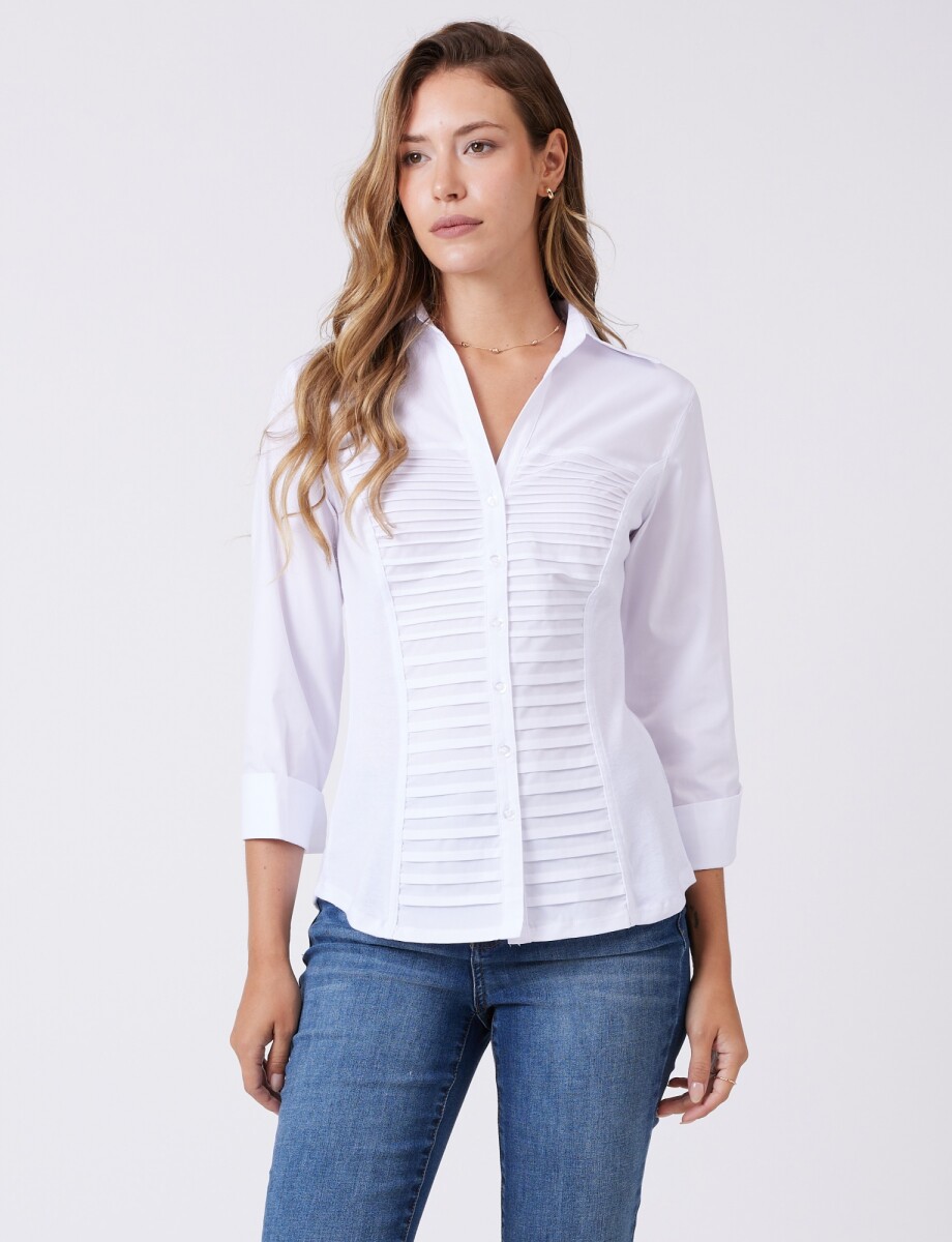 Camisa Tablitas - Blanco 