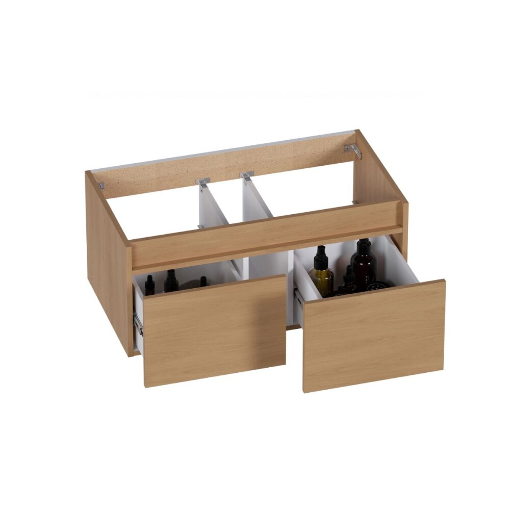 Mueble de baño Goya Jequitiba y mesada suspendida en porcelanato Napoles 80cm Travertino Mueble De Baño Goya Jequitiba Y Mesada Suspendida En Porcelanato Napoles 80cm Travertino
