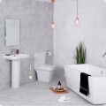 Cepillo Escobilla de BaÃ±o Con Cerdas de Silicona para Limpieza de Inodoro Water Blanco