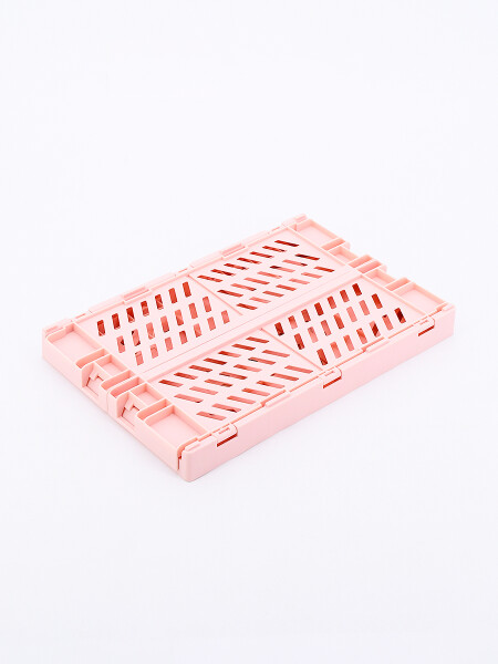 CAJA PLASTICA PLEGABLE ROSADO
