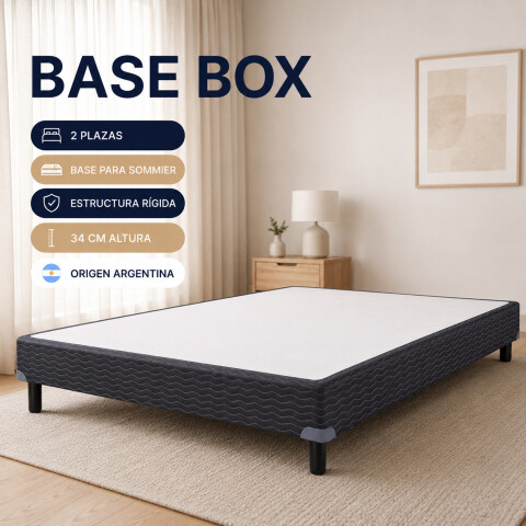 Base Box Sommier para Colchon 2 Plazas - 140x190x34 Base Box Sommier para Colchon 2 Plazas - 140x190x34