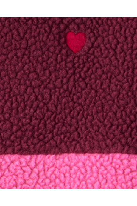 Campera de polar, diseño colorblock Sin color