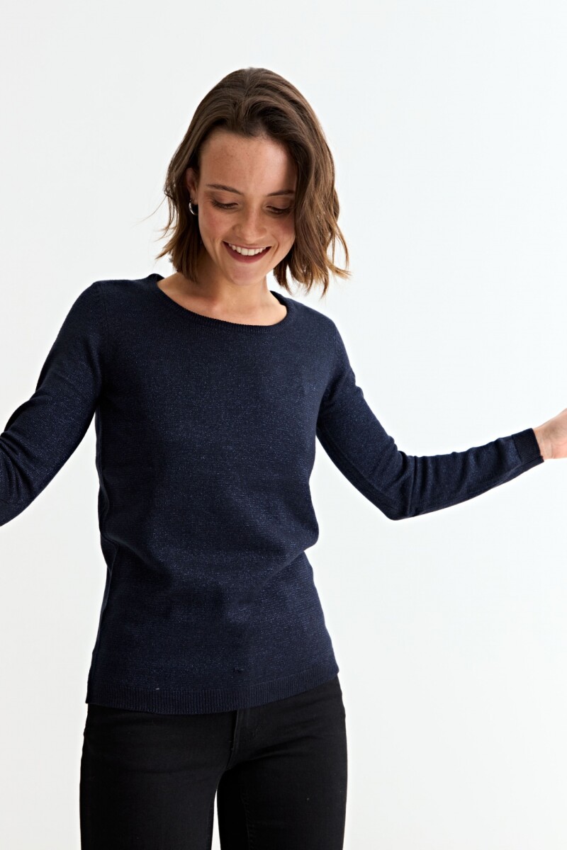 Sweater hilo metálico - Azul 