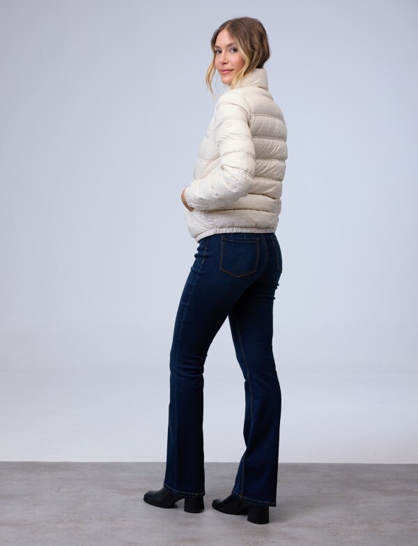 Campera Plumas Reversible BEIGE