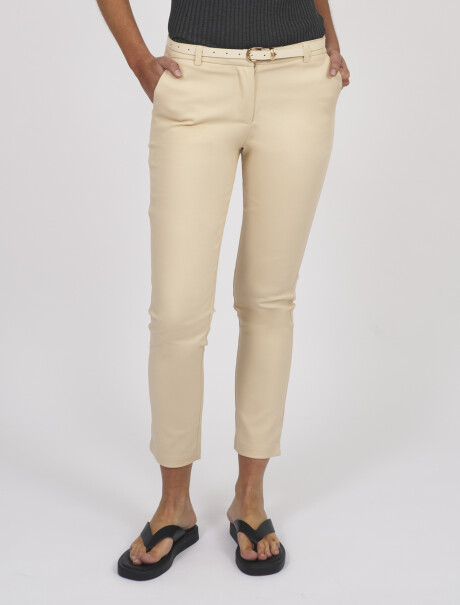 Karen S - Pantalones capri de cintura cómoda para mujer, talla grande,  color beige oscuro, Beige oscuro