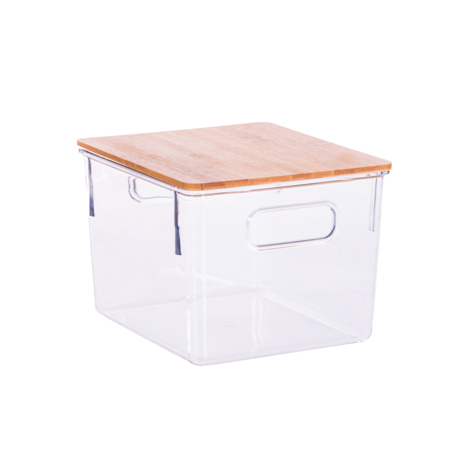 Caja Organizadora C/tapa Bambu Transparente 22x19x15cm — Divino