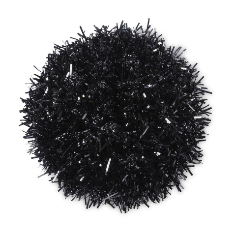 Black Metallic Puff Ball Multicolor