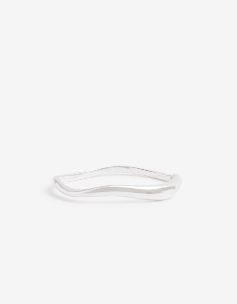 Pulseras Rígidas Metal Pulsera Rígida De Metal Bañado De Plata - Plateado