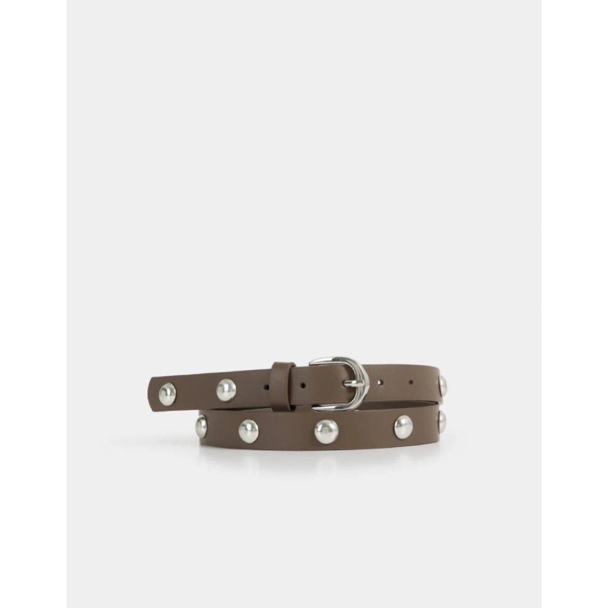 Cinturón Con Tachas Chocolate - Marron Chocolate 