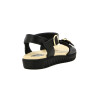 Sandalias Cuero Mujer Comfortflex Con Pulsera Y Hebilla Negro