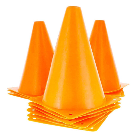 Set x3 Cono Rígido 17cm C/ Base Entrenamiento Fútbol Hockey Cmb001079