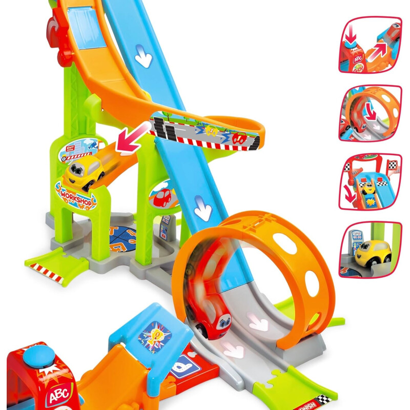 Pista de autos Jays Jump y Fun Tower Dickie Toys ABC Pista de autos Jays Jump y Fun Tower Dickie Toys ABC