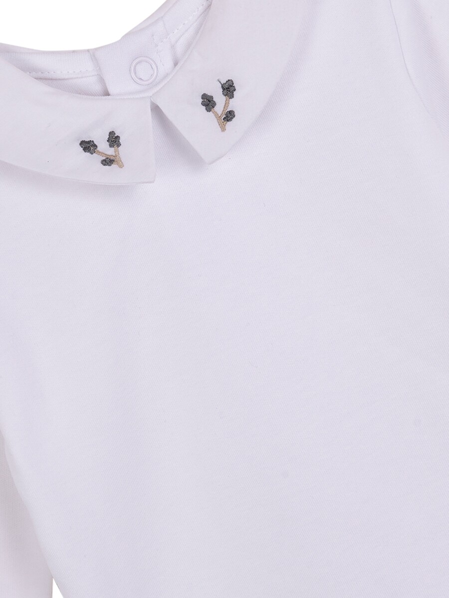 Body Manga Larga Lace Blanco Optico