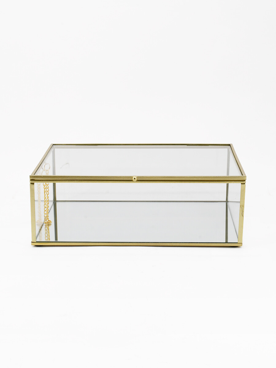 CAJA METAL RECTANGULAR - TRANSPARENTE 