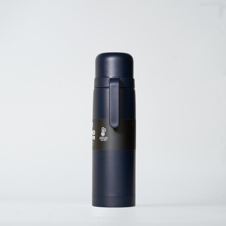 Termo brío premium 1 litro con pico cebador en acero inox Azul