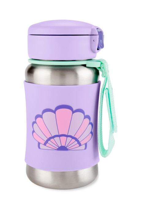 Botella de acero inoxidable con sorbito diseño caracola Botella de acero inoxidable con sorbito diseño caracola