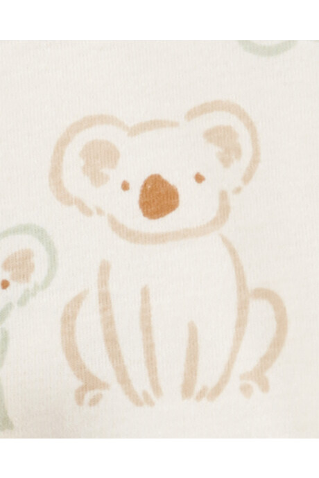 Set tres piezas, campera y pantalón de algodón terry más body de algodón, diseño koala Sin color