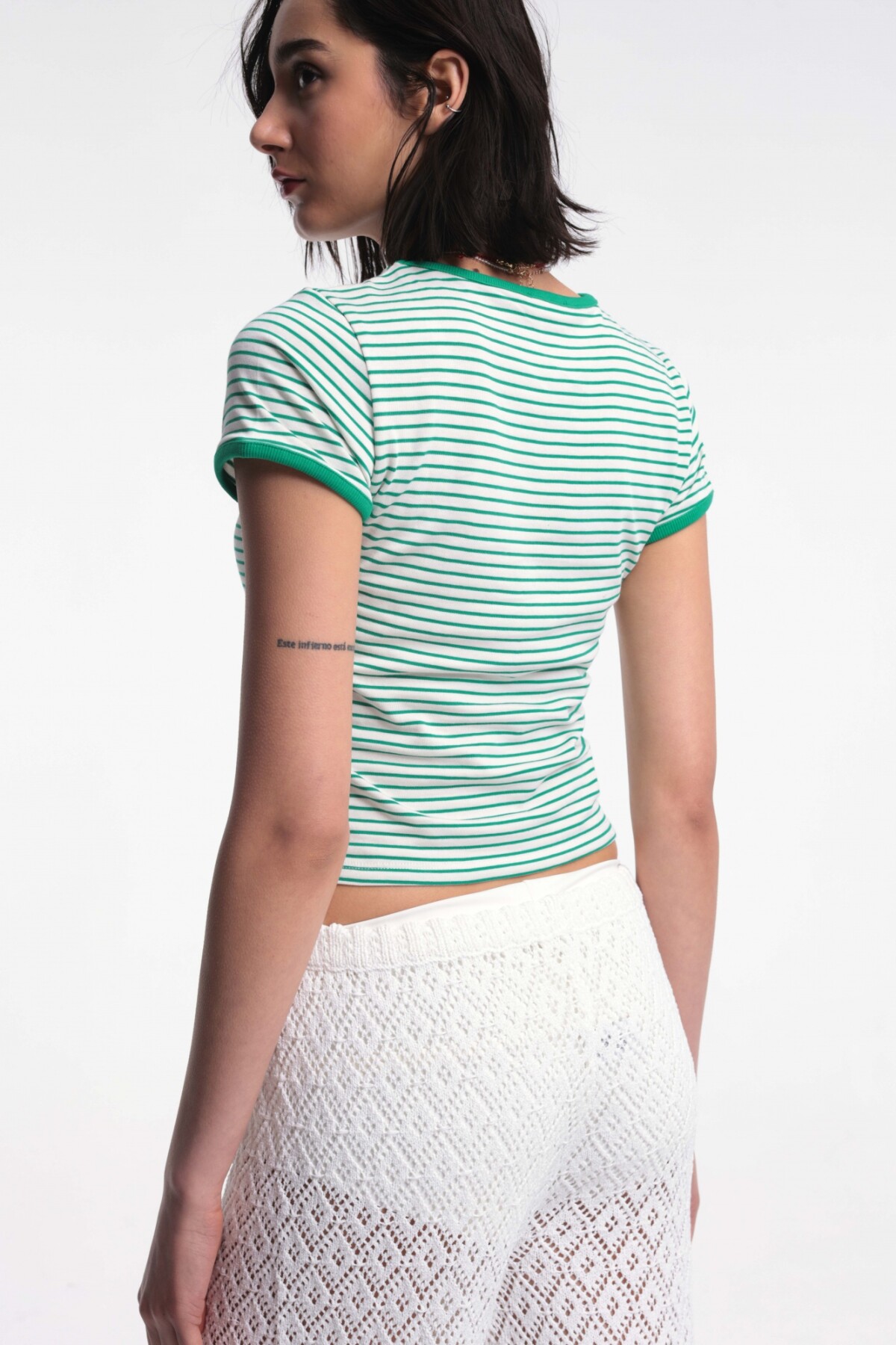 Remera Baby Verde Rayas