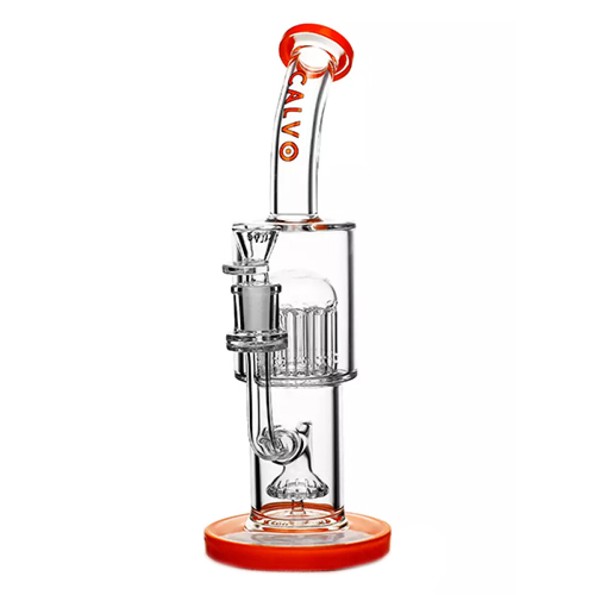 BONG CALVO GLASS MEDIUM SHOWER TO TREE PERC 27CM - ROJO 