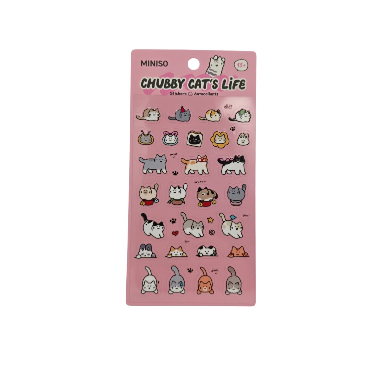 Stickers gatito - rosa 