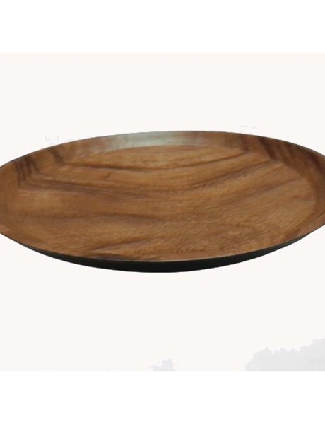 PLATO REDONDO EXT COL NEGRO 30CM MADERA ACACIA PLATO REDONDO EXT COL NEGRO 30CM MADERA ACACIA