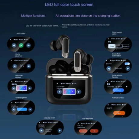 Auriculares inalámbricos A9 Plus con pantalla táctil V01