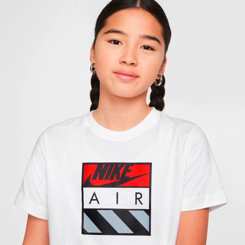Remera Nike Air de Niños Blanco