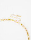 Collares Cortos Metal Collar Corto Eslabon Metálico. - Dorado