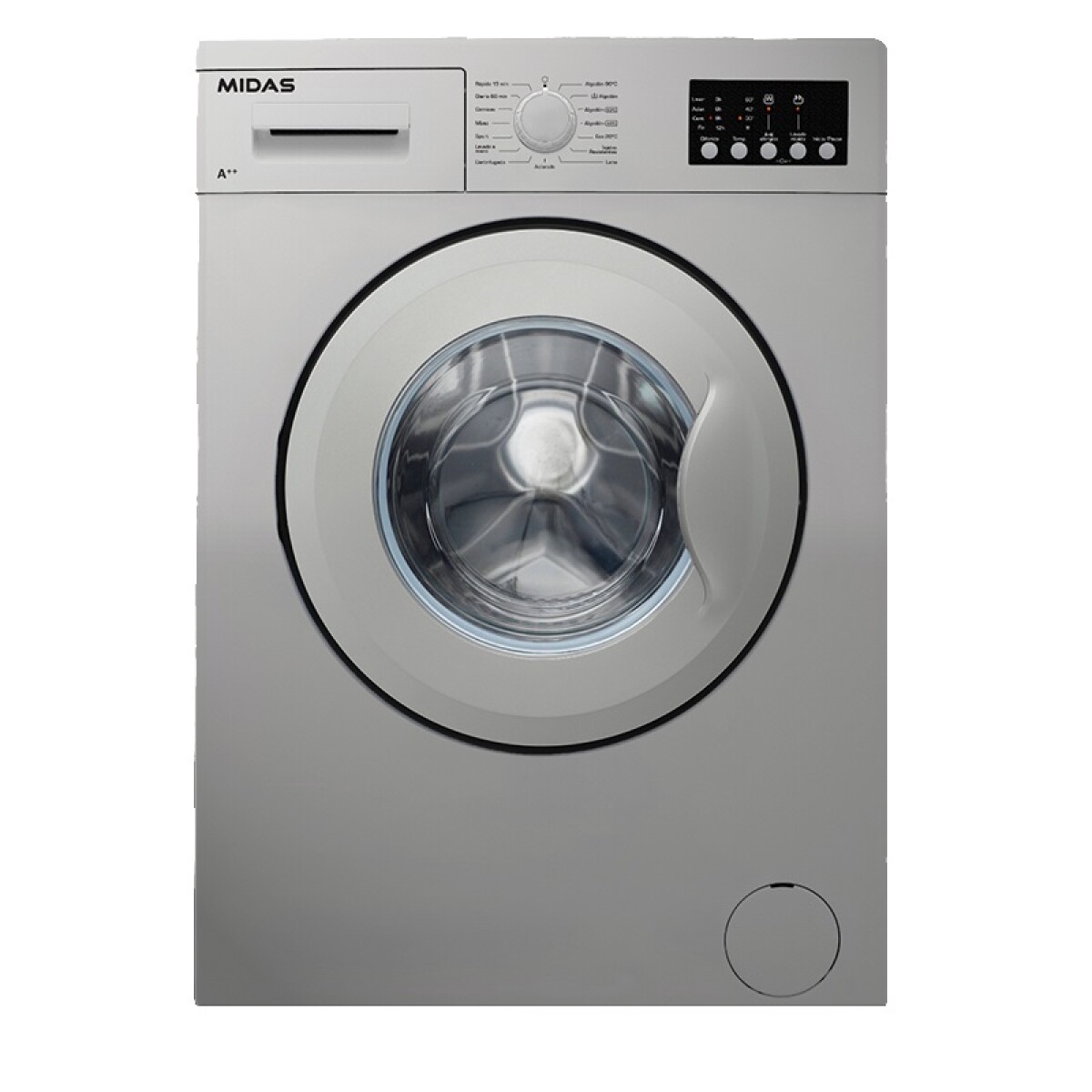 Lavarropa Automática Midas Adela 8K carga frontal Silver 